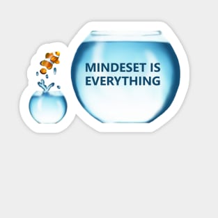 Clownfish Mindset is Everything Motivational, Fish, Funny Motivational quote Sticker